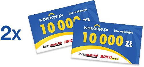 KARTA PODARUNKOWA WAKACJE.PL O WARTOŚCI 10 000 ZŁ